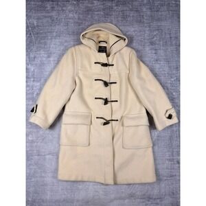 Gloverall Jacket Mens 16 White The Original Duffle Overcoat Wool‎ Hooded England
